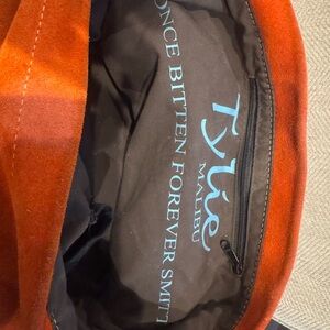 Tylie Malibu Suede Burnt Orange bag with beautiful Swarovski crystal strap